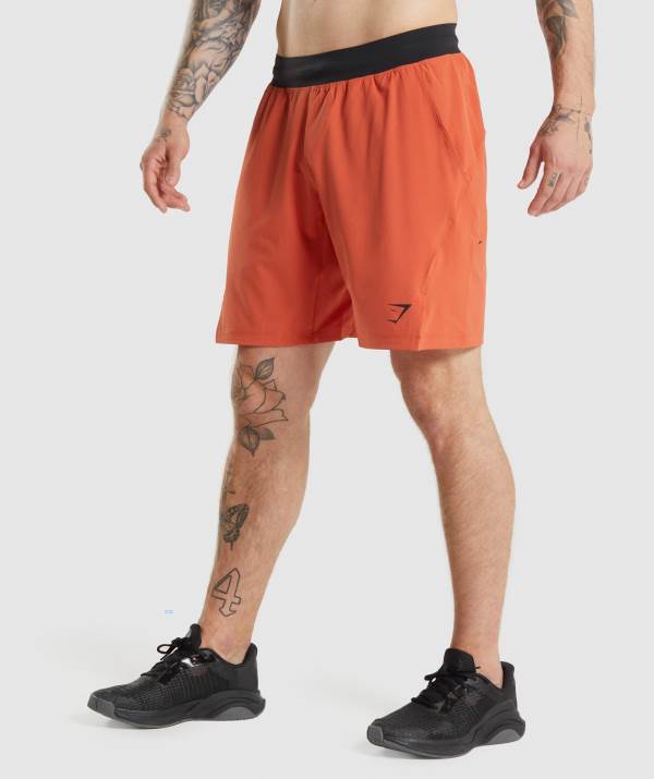 Panske Šortky Gymshark Apex Functional 9" Červené | LZ4279013